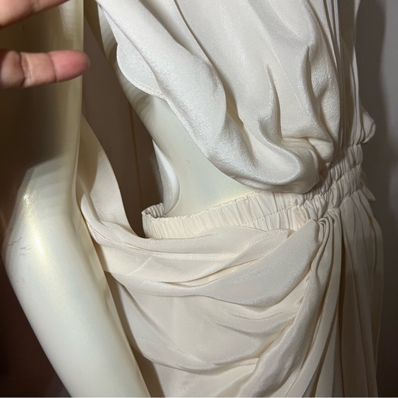 Miguelina Alexis Caftan Dress Size Large New Silk Crepe - Picture 5 of 14